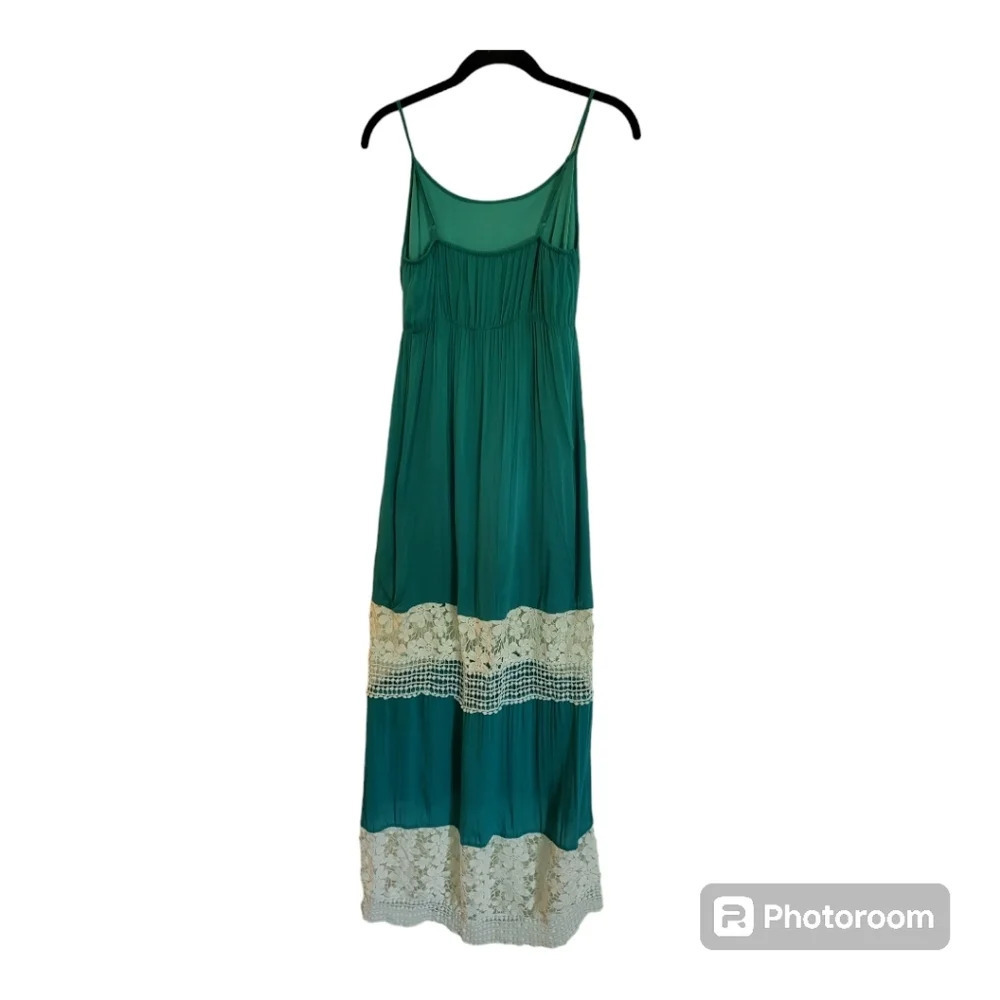 💕Entro teal and white lace maxi dress‎ - Picture 2 of 7